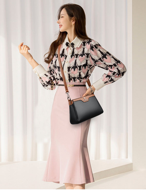 Soft Square Stitched Crossbody Bag