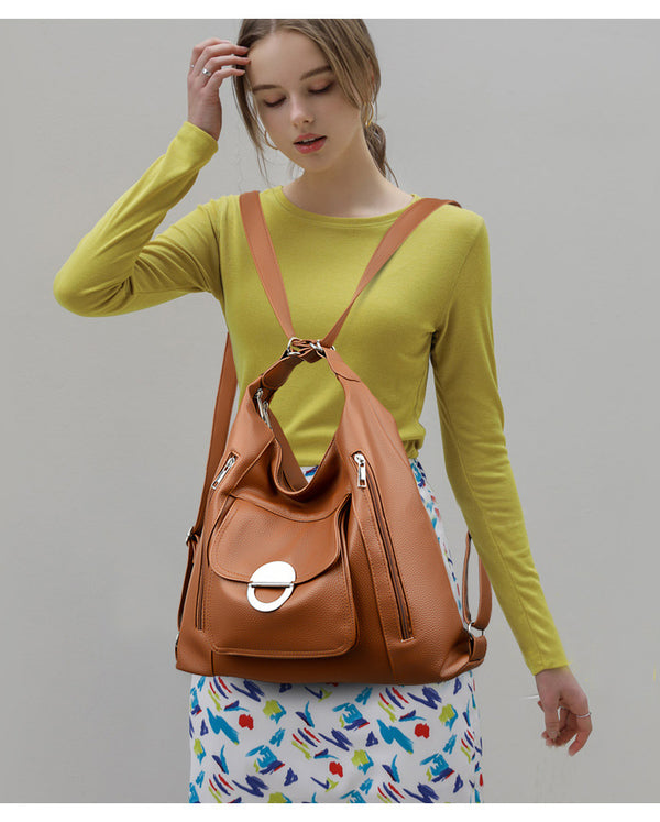 Vintage Washed Leather Messenger Bag