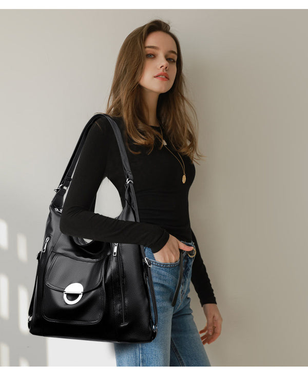 Vintage Washed Leather Messenger Bag