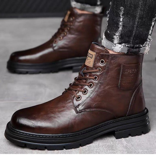 Urban Winter Grip Leather Boots